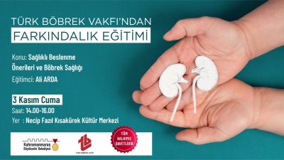 Büyükşehir Belediyesi, Türk Böbrek Vakfı iş birliğiyle 3 Kasım Cuma