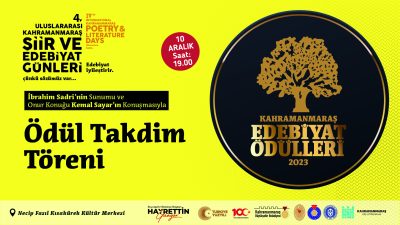 Büyükşehir Belediyesinin 4. Uluslararası Kahramanmaraş Şiir ve Edebiyat Günleri, 10