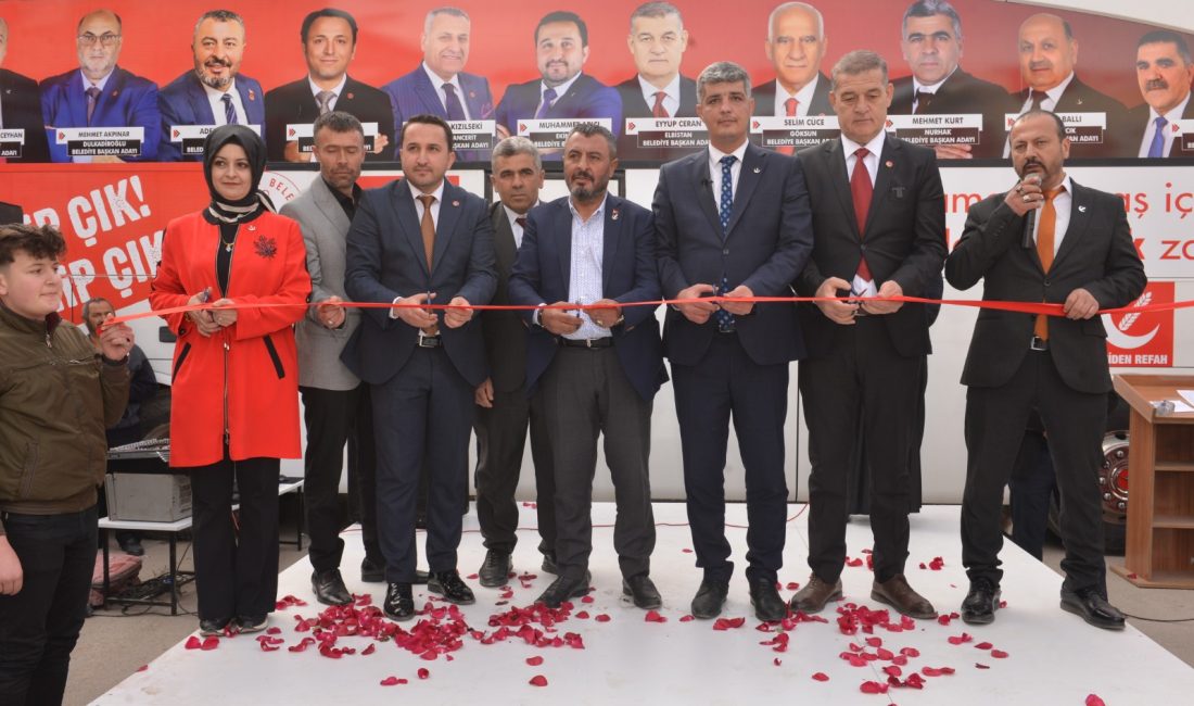 Yeniden Refah Partisi Elbistan Seçim Koordinasyon Merkezi açılışında konuşan Yeniden