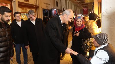 Dulkadiroğlu Belediye Başkanı Necati Okay, seçim çalışmaları kapsamında Tarihi Kapalı
