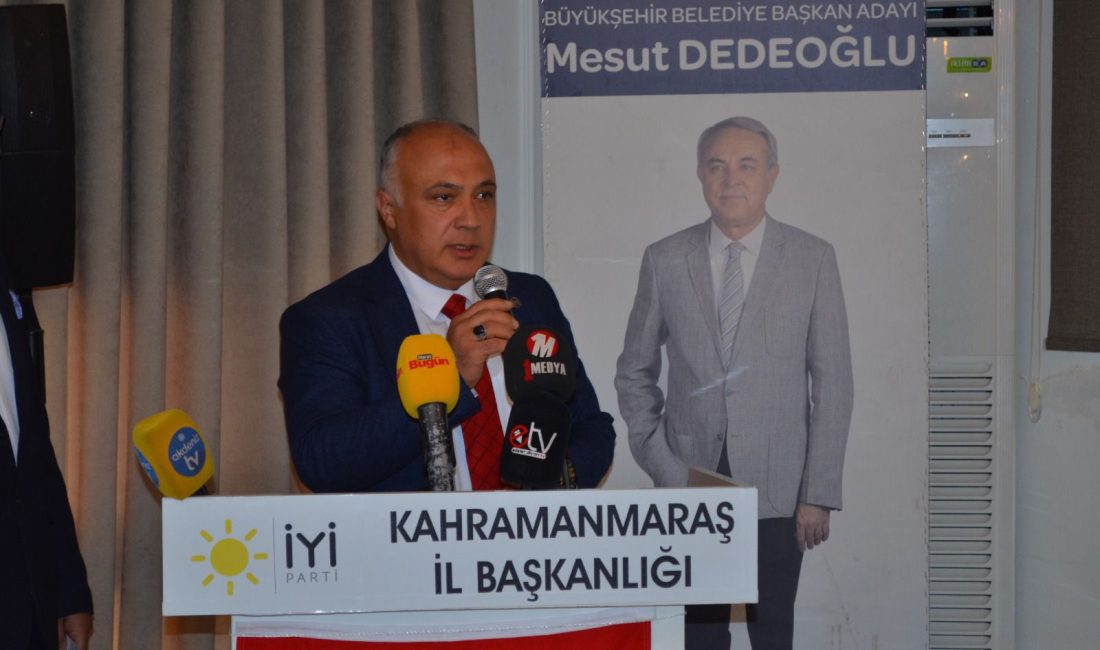 İYİ Parti Kahramanmaraş Dulkadiroğlu Belediye Başkan Adayı Dr. Selahaddin Can,
