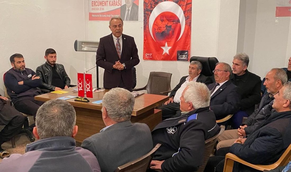 Seçim çalışmaları kapsamında Kavlaklı Mahalle sakinleriyle bir araya gelen Dedeoğlu,