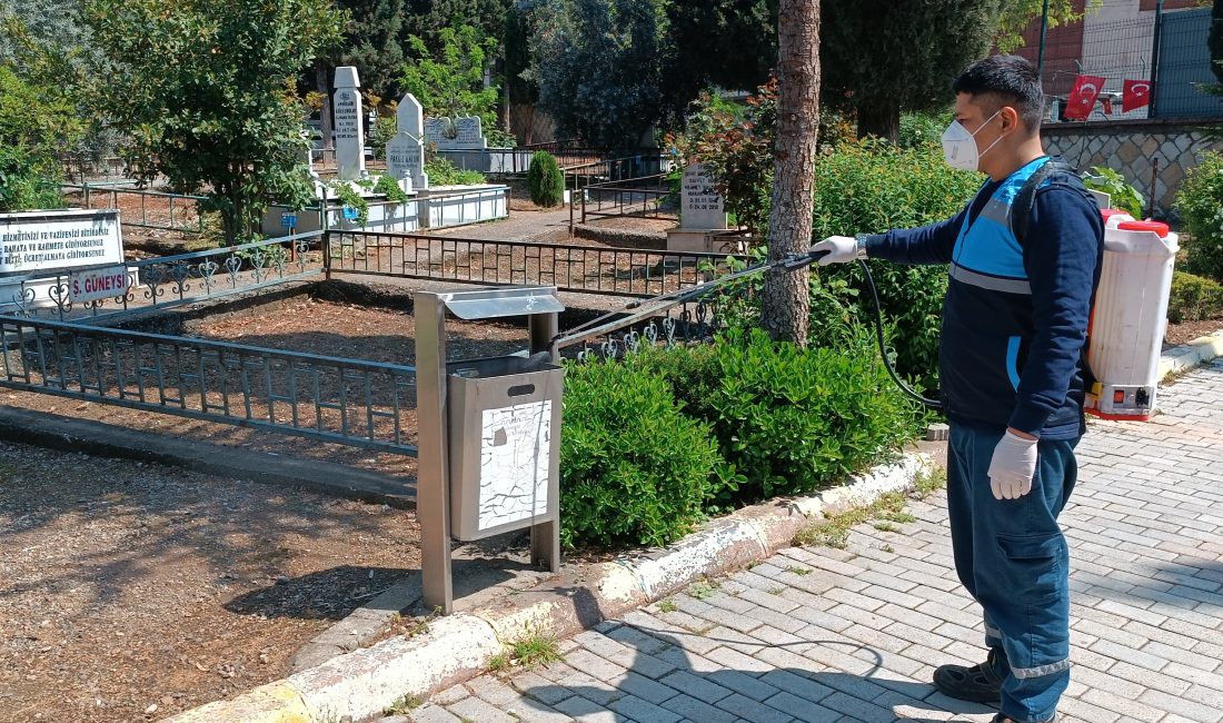 Ortak Kullanım Alanları Ramazan Bayramı Öncesi Dezenfekte Ediliyor Büyükşehir Belediyesi, Ramazan Bayramı öncesi şehrin muhtelif noktalarında ilaçlama ve