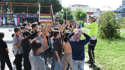 Dulkadiroğlu Belediyesi’nin Bahçelievler mahallesinde bulunan Trafik Eğitim Parkı, trafik haftası