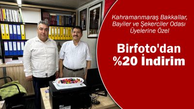 Kahramanmaraş Bakkallar, Bayiler ve Şekerciler Odası ile Birfoto arasında %20