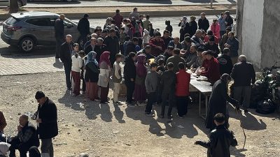 Kahramanmaraş’ın Piri Reis Mahallesi esnafları, 6 Şubat depreminin yıl dönümünde,