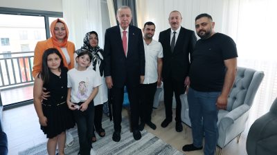 Cumhurbaşkanı Recep Tayyip Erdoğan ve Azerbaycan Cumhurbaşkanı İlham Aliyev, Kahramanmaraş’ta