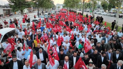 15 Temmuz Demokrasi ve Milli Birlik Günü’nde kortej yürüyüşü düzenlendi.