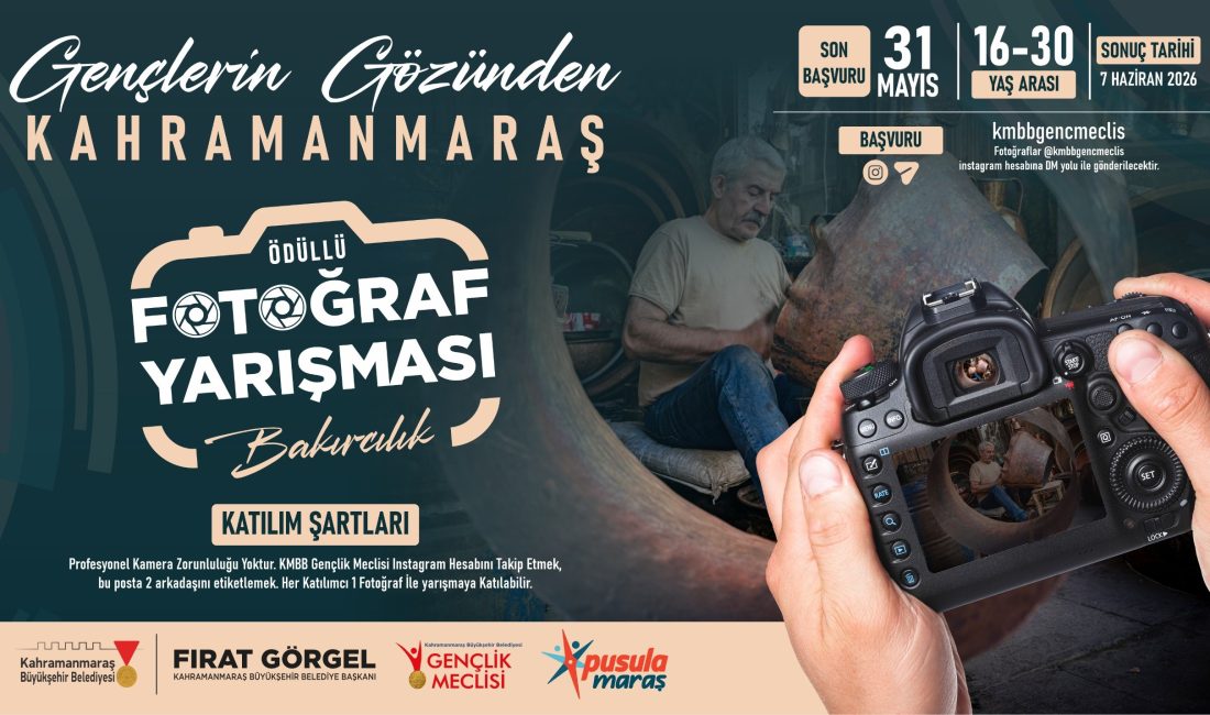 Büyükşehir’den Gençlere Ödüllü Fotoğraf Yarışması Büyükşehir Belediyesinin gençlik markası Pusula Maraş ve Gençlik Meclisi iş
