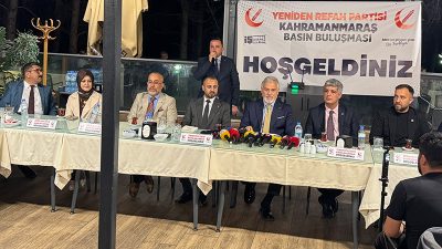 Yeniden Refah Partisi Kahramanmaraş İl Başkanlığı, basın mensuplarıyla bir araya