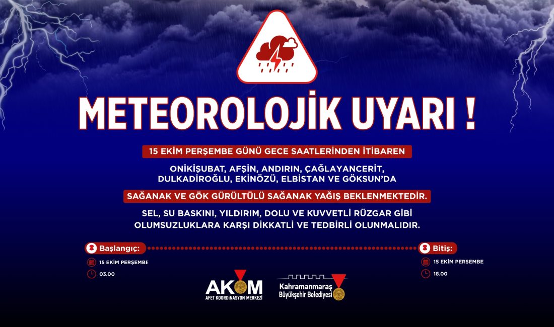 Büyükşehir Belediyesi Afet Koordinasyon Merkezi (AKOM); Onikişubat, Afşin, Andırın, Çağlayancerit,